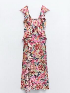 NWT Floral Ruffle Dress